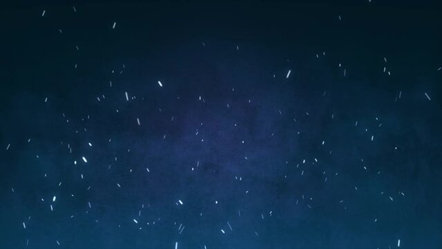 Blue Fire sparks rise up the black wall background with Blue Bright Smoke, animation 4K.