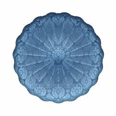 soft pouf isolated on white background, interior furniture, 3D illustration, cg render