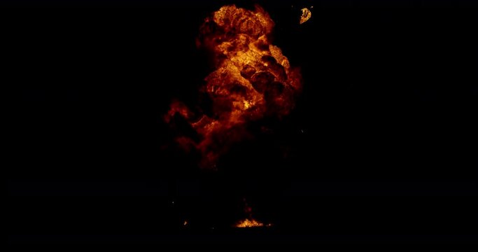 Real fire explosion, bomb explosion in 4k resolution, for creative used in visual effects.