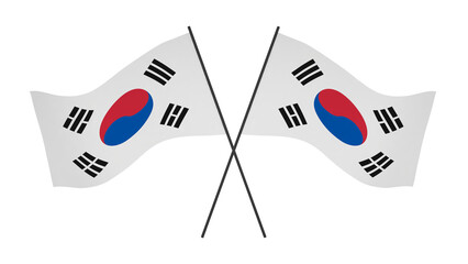 national flag background image,wind blowing flags,3d rendering,Flag of South Korea