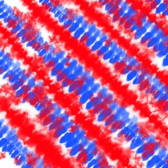 Fototapeta premium Red and Blue Tie Dye Background, 4th of July