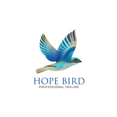 Hope Bird Illustration. Logos for various corporate purposes. Color combination vector bird