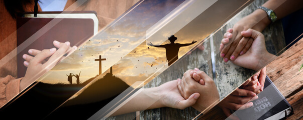 Christian Religion concept background. card design template. - obrazy, fototapety, plakaty