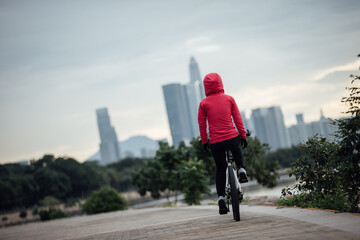 Hands free biking on the coast path