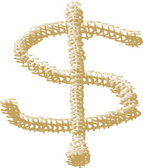 沢山のドルでドルマーク