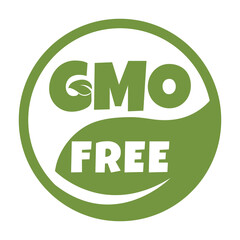GMO free, eco, bio, organic label, sticker, icons, emblems,vhealthy food. Vector illustration