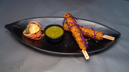 Gilafi Chicken Seekh Kebab