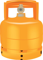 gas cylinder for camping and camper-