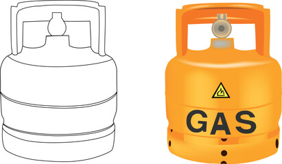 gas cylinder for camping and camper