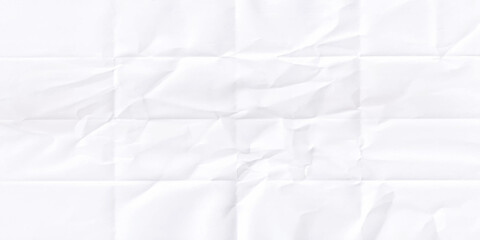 Crumpled paper texture background for various purposes. White wrinkled paper texture