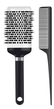 Vector realistic barber comb. The concept of a beauty salon and self-care