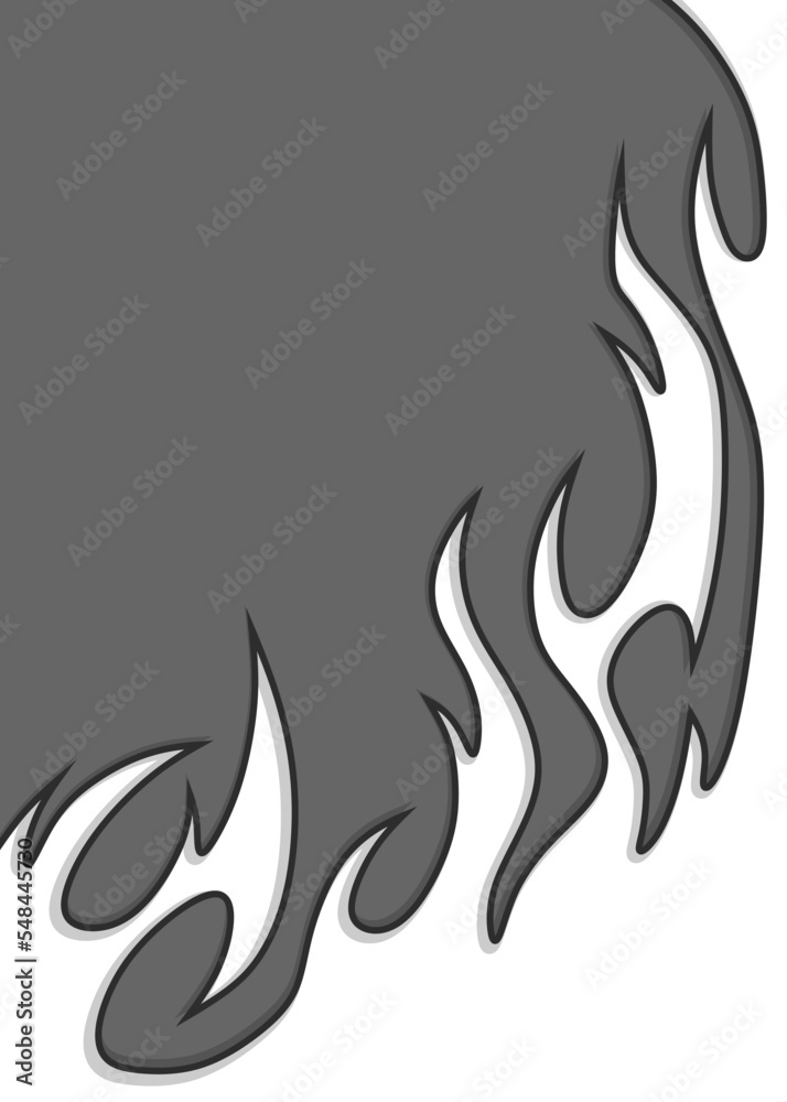 Poster simple background with flame pattern and with some copy space area