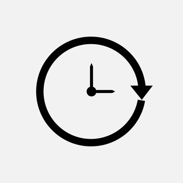 Clock Icon. Time Sign, Clock Image. Trendy Symbol for  Design, Presentation, Website or Apps Elements – Vector.        