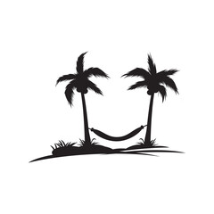 hammock icon vector illustration logo template.