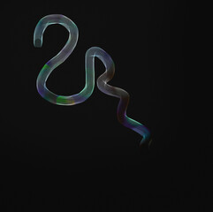 abstract figure on black background