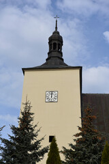Łagów wieża kościoła świętokrzyskie - obrazy, fototapety, plakaty