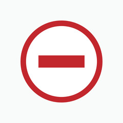 Stop Icon. Prohibited Symbol for Entry  - Vector.