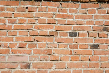 Naklejka premium Texture of a wall made of old bricks