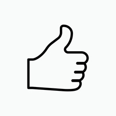 Thumb Icon. Symbol : Agree or Like - Vector