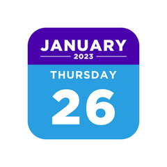 calendar january 2023 vector illustration