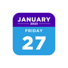 calendar january 2023 vector illustration