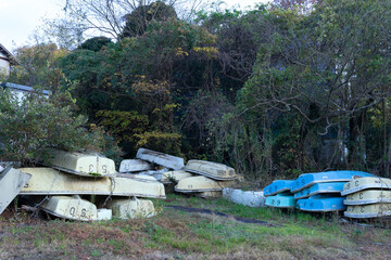 閑散期のボート置き場