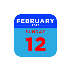 calendar february 2023 vector illustration