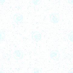 Hand Drawn Snowflakes Christmas Seamless Pattern. Subtle Flying Snow Flakes on chalk snowflakes Background. Alluring chalk handdrawn snow overlay. Stunning holiday season decoration.