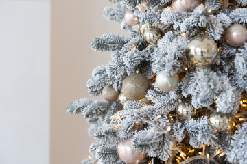 Fototapeta na wymiar Christmas tree decorations for the year