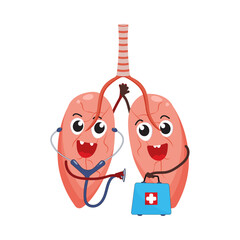 cartoon lungs