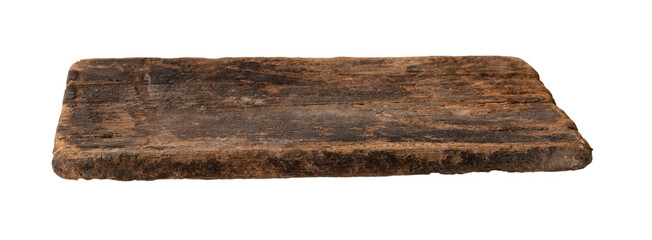 Wood product display podium with presentation design, isolated on background