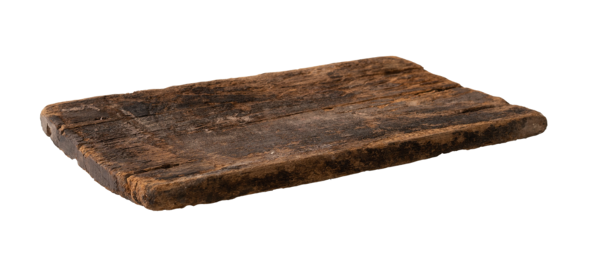 Wood product display podium with presentation design, isolated on background