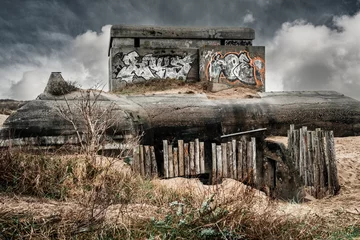 Fototapeten Bunkers IJmuiden, Noord-Holland province, The Netherlands © Holland-PhotostockNL