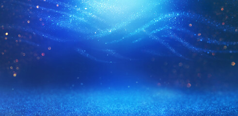 background of abstract bluer and silver glitter lights. defocused