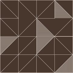 flat stylish geometric figure, thin brown lines