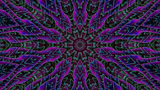 Abstract Kaleidoscope pattern with full colors. Magic mandala. 4k	