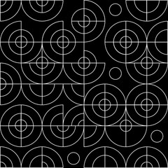 flat stylish geometric figure, black and white