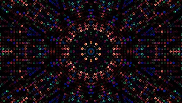 Abstract Kaleidoscope pattern with full colors. Magic mandala. 4k	