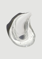 cosmetic smears cream gel texture on a light background