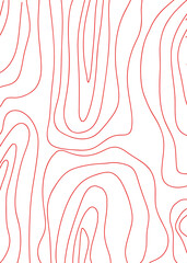 Red Grooves Lines Background 
