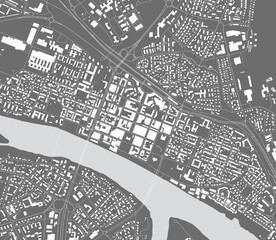Obraz premium map of the city of Umea, Sweden
