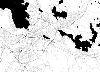 map of the city of Lahti, Finland