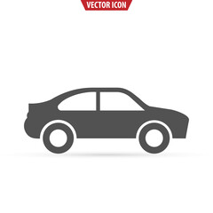 Fototapeta premium Car flat icon. Transport concept. Vector illustration isolated on a white background.
