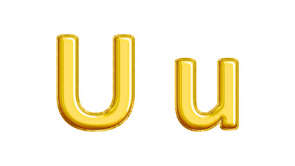 Realistic "Uu" Isolated Balloon Text Effect. You can use this asset for content like as Birthday, Party, Anniversary, Education, Carnival, Celebrate, Wedding, Valentine, Christmas, Happy New Year etc.