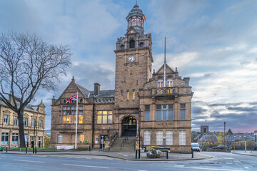 Cleckheaton Town Hall in Kirklees Yorkshire England - 548462510