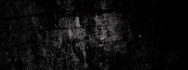 Dark black stone and concrete grunge wall textured background. Panorama dark grey black slate background and texture. wall texture background.