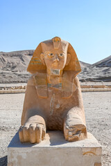 The colourful Sphinx in the Valley of the Kings.