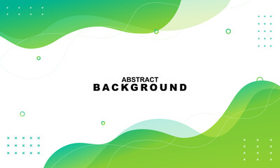green gradient wavy abstract banner template