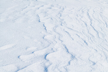 Fototapeta na wymiar Fresh winter snow texture. Smooth powder background. Nobody