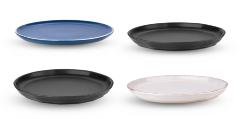 Empty ceramic plate isolated on transparent png